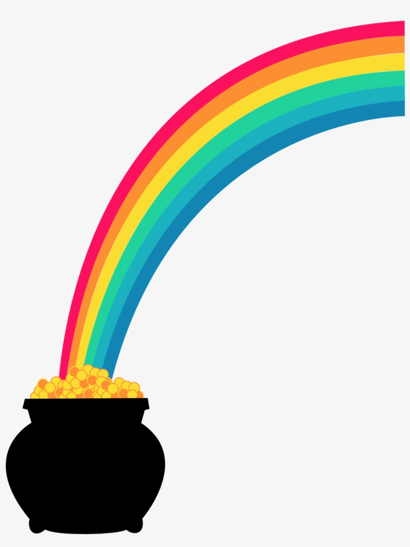 clip art rainbow pot of gold