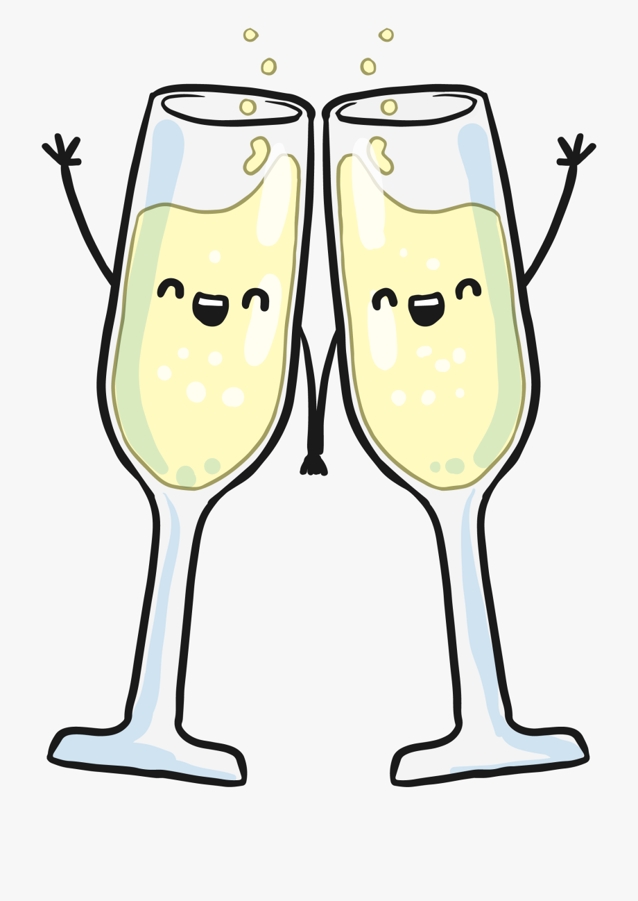 champagne glass cartoon - Clip Art Library