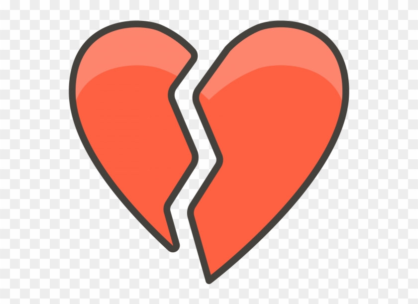 Broken Heart Emoji - Heart Clipart - PikPng