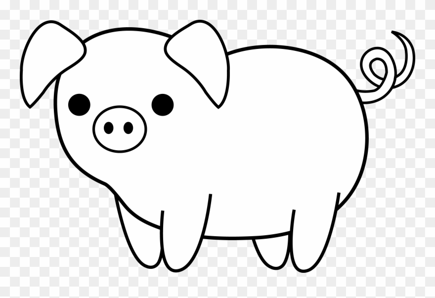 Featured image of post Simple Pig Black And White Clipart One of the most fun parts of decorating a kids room is choosing something for the walls