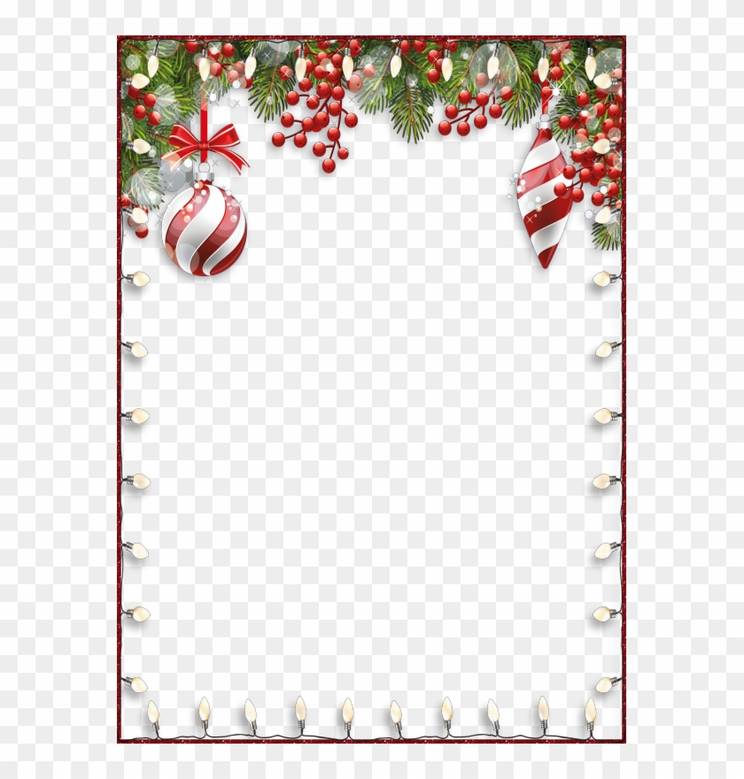 Christmas Stationary Borders - Transparent Christmas Page Border 