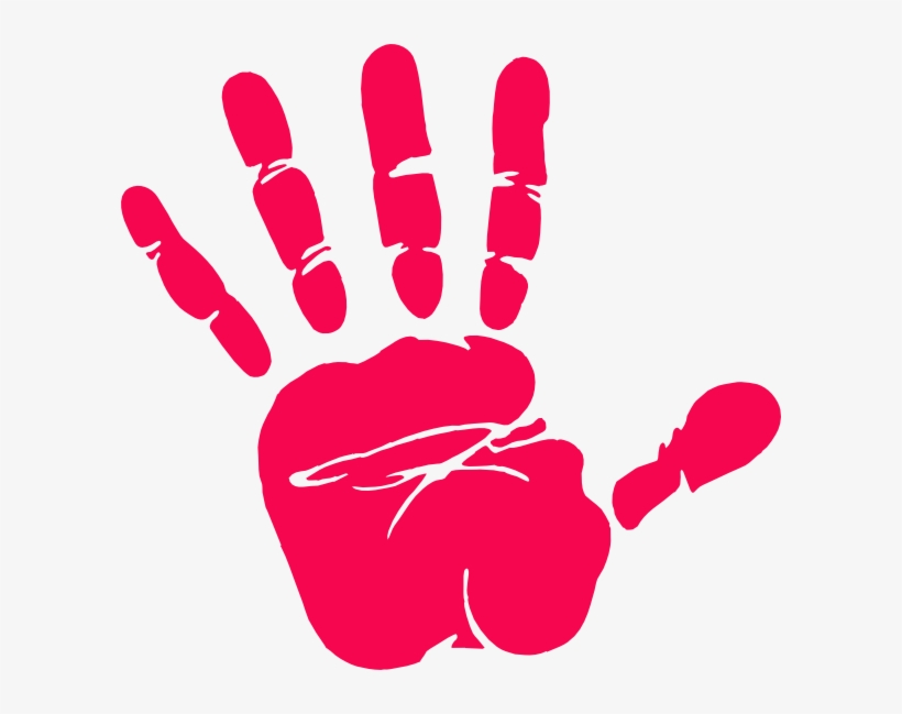 Png Hand Clipart - Red Handprint Clipart PNG Image | Transparent 