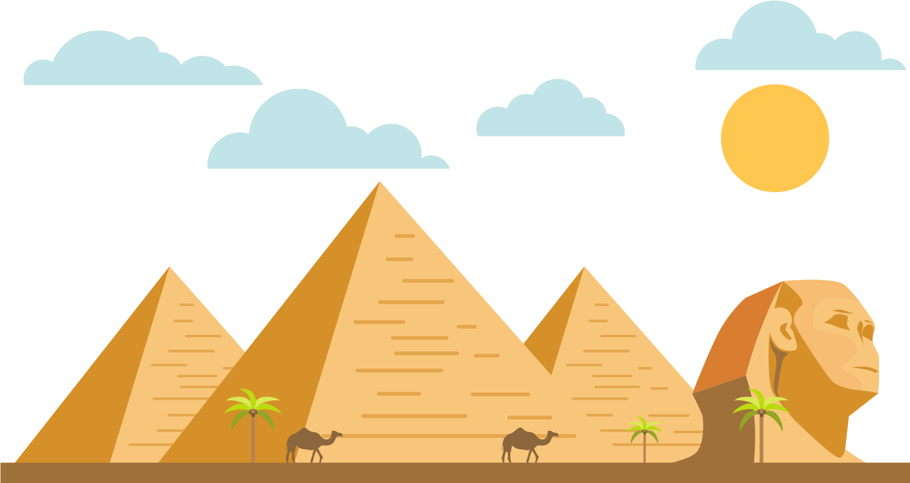 Pyramids Of Giza Cartoon Clip Art Library