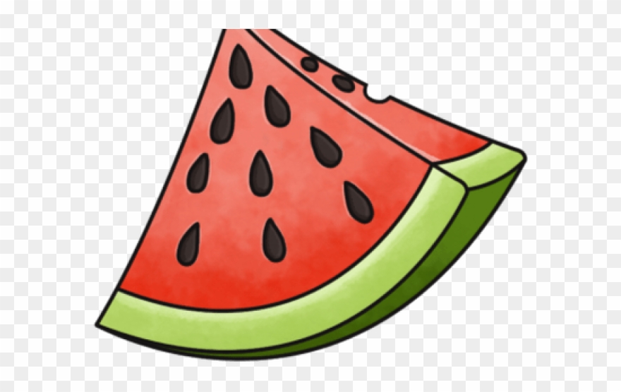 Watermelon Clipart Cross Section - Slice Of Watermelon Drawing 