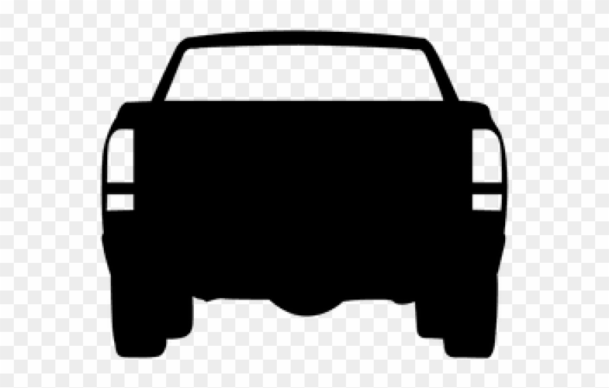 Rear Clipart Car Silhouette - Car Silhouette Back View - Png 