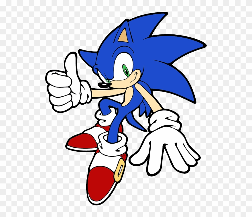 Hedgehog - Sonic - 2d Sonic The Hedgehog Pose Clipart 