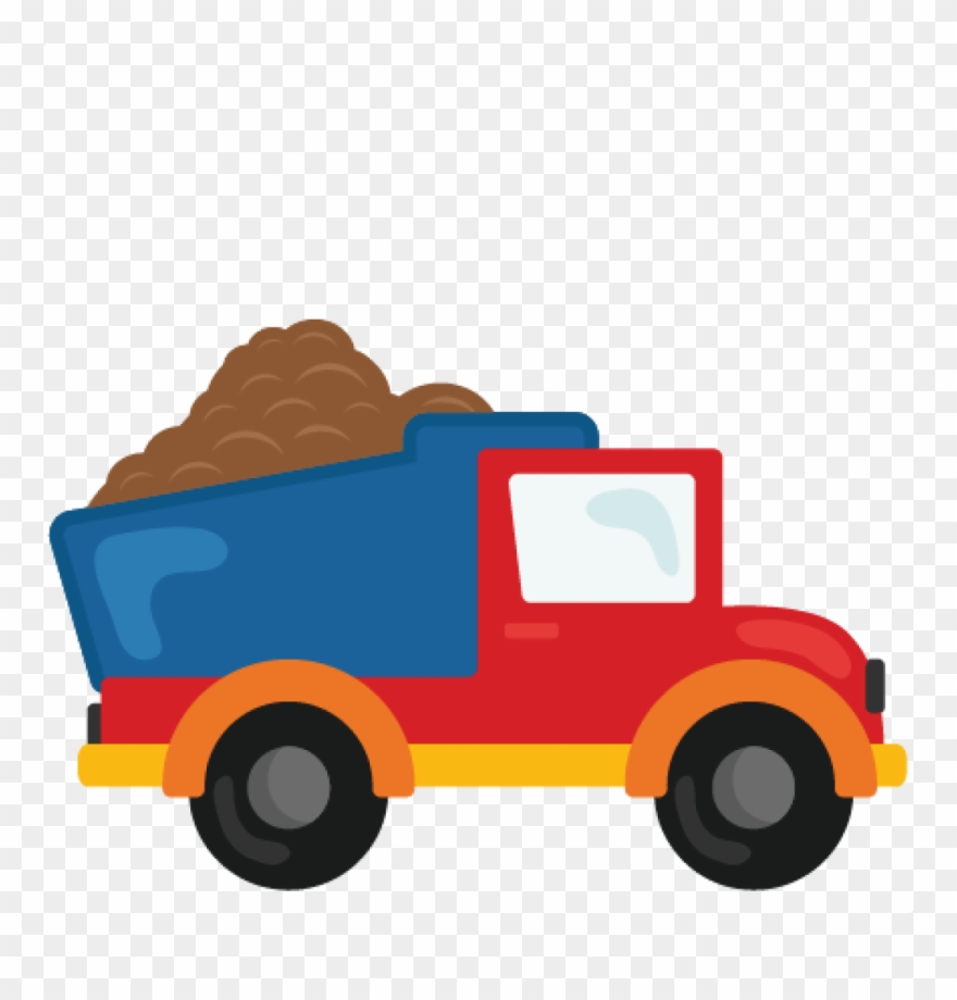 dump truck dumping clipart sun