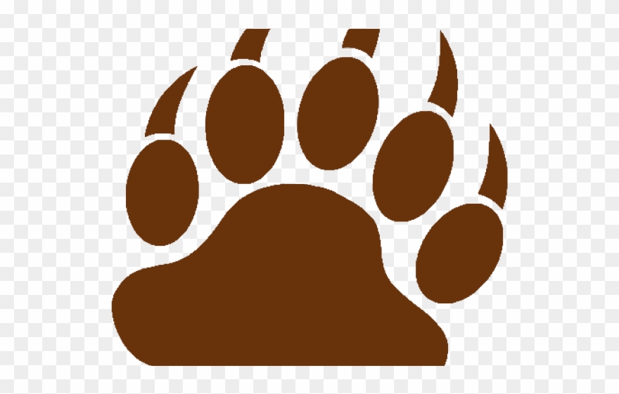 Brown Bear Clipart Paw - Grizzly Bear Paw Logo - Png Download 