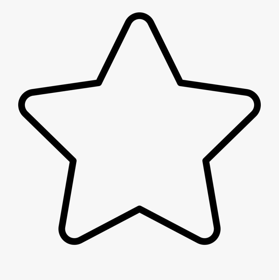 outline image of star shape - Clip Art Library