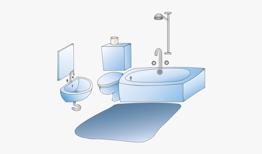 Bathroom Clipart Transparent - Bathroom , Transparent Cartoon 