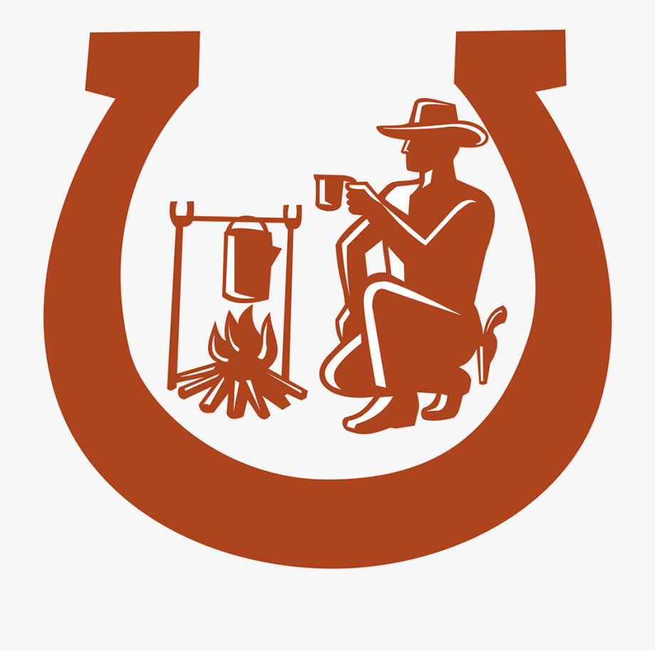 Mascot Icon Illustration Of A Cowboy Drinking Coffee - Vaquero 