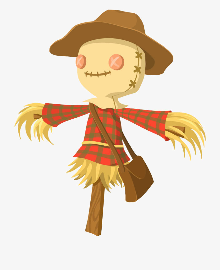 Autumn Scarecrow Clipart - Scarecrow Clipart , Transparent Cartoon 