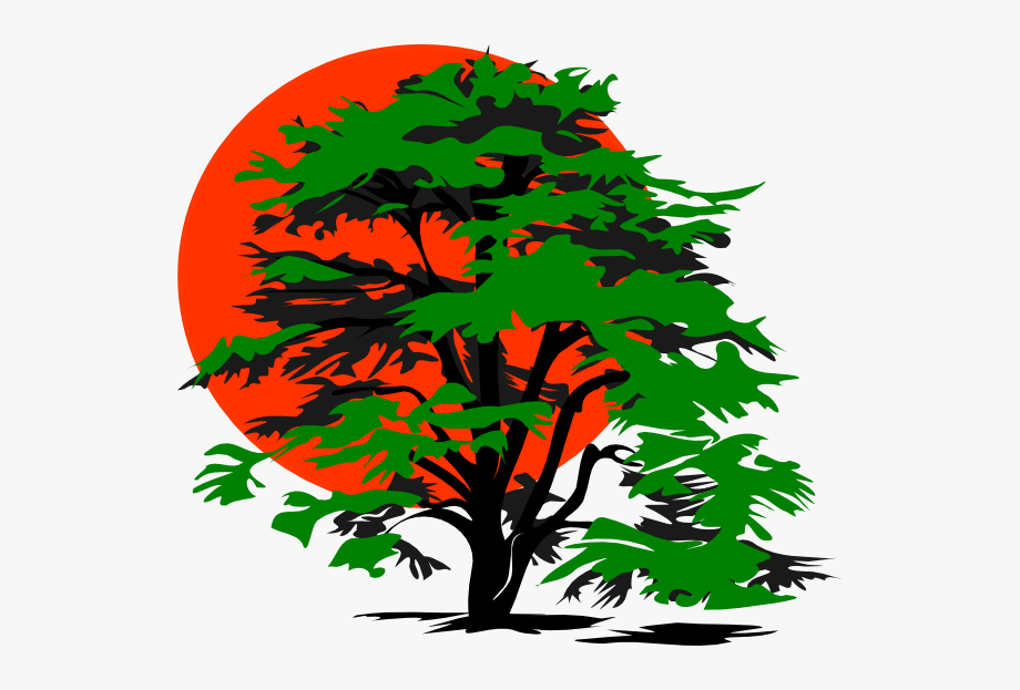 Cedar Tree Clipart - Free Tree Clipart Black And White Png 