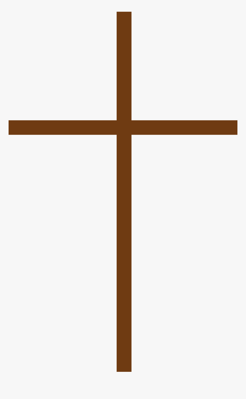 Thin Brown Cross - Thin Cross Clipart, HD Png Download 