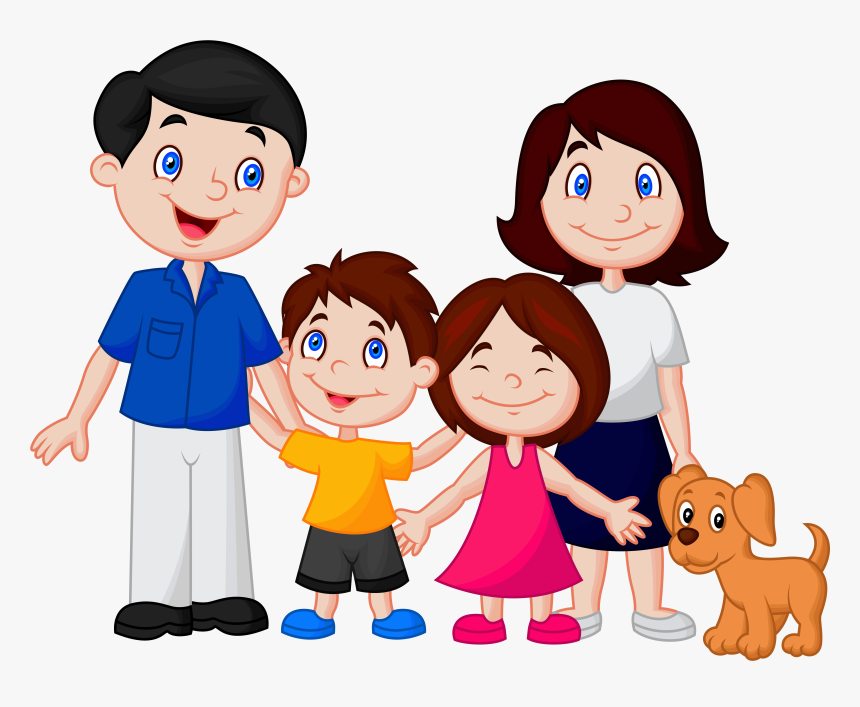 cartoon a happy family - Clip Art Library