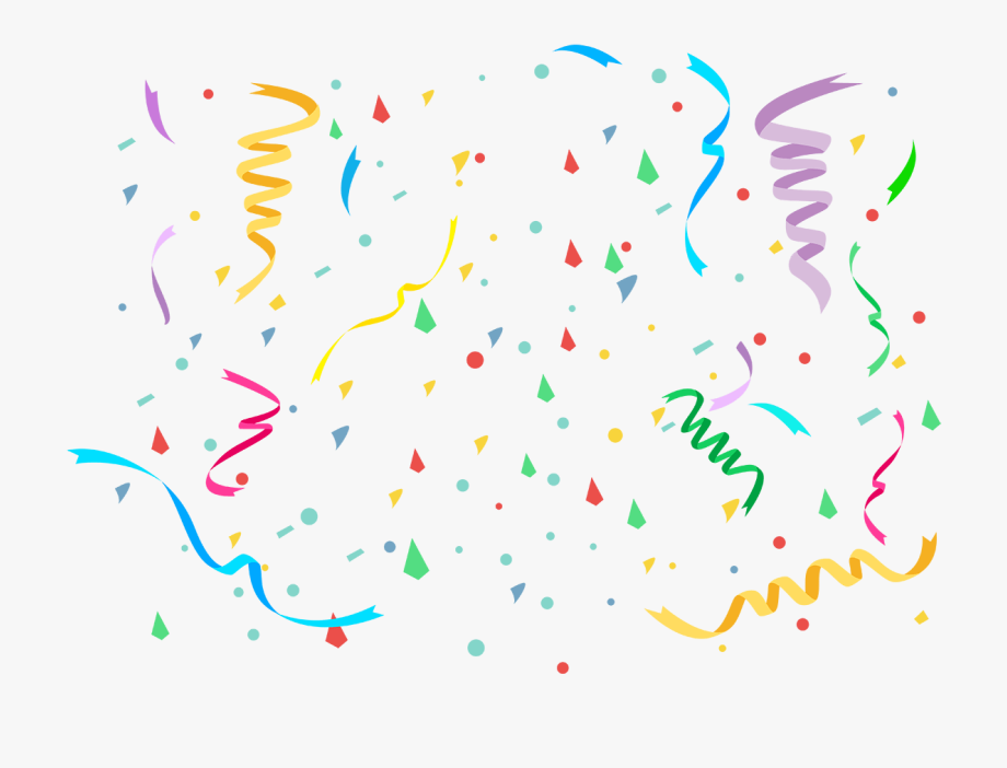 Party Clipart Confetti - Transparent Background Birthday Confetti 