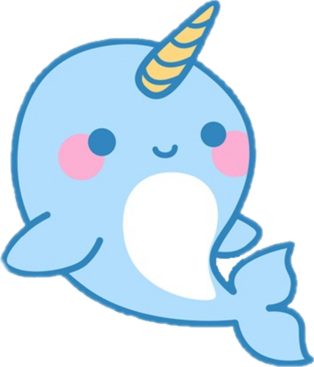 cute narwhal whale