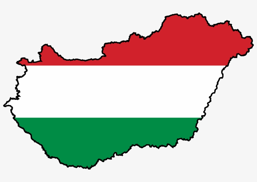 Austria-hungary Flag Cliparts - Simple Map Of Hungary Transparent 