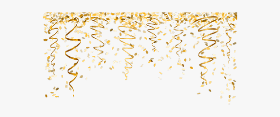 Clipart Wallpaper Blink - Falling Gold Confetti Png , Transparent 