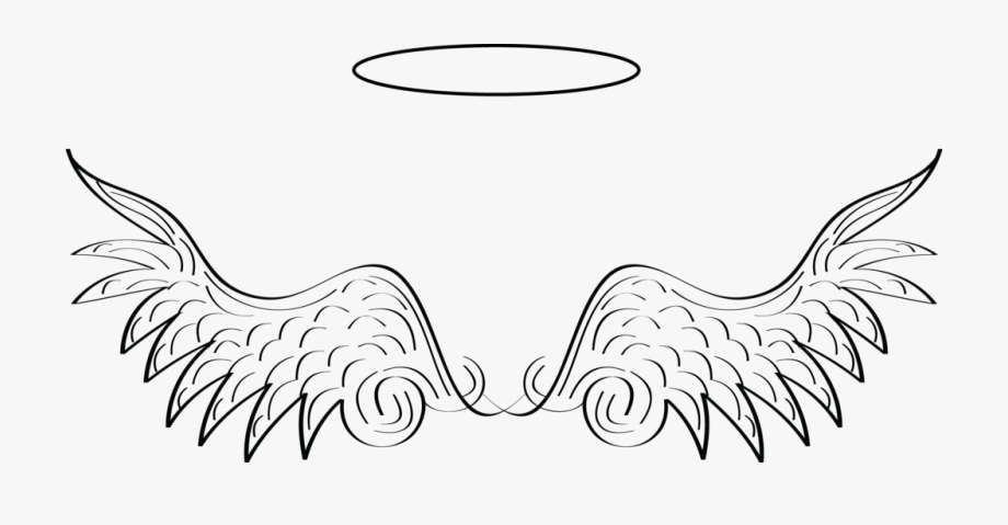 Halo And Angel Wing Clipart - Angel Wings Png Clipart 