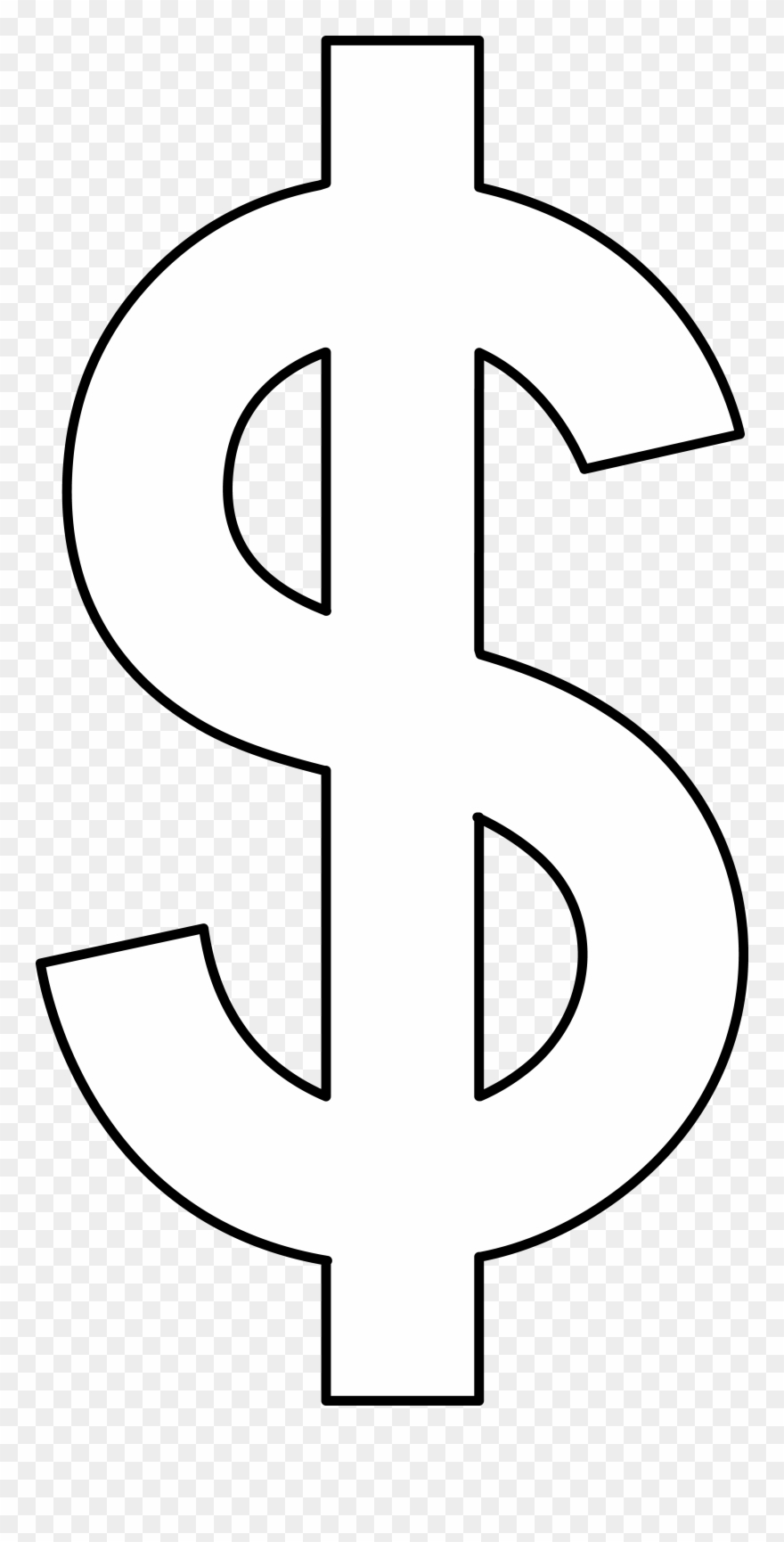 Codes For Insertion - Dollar Sign White Png Clipart 