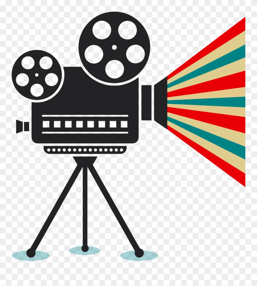 Graphic Freeuse Download Film Projector Clipart - Old Video Camera 