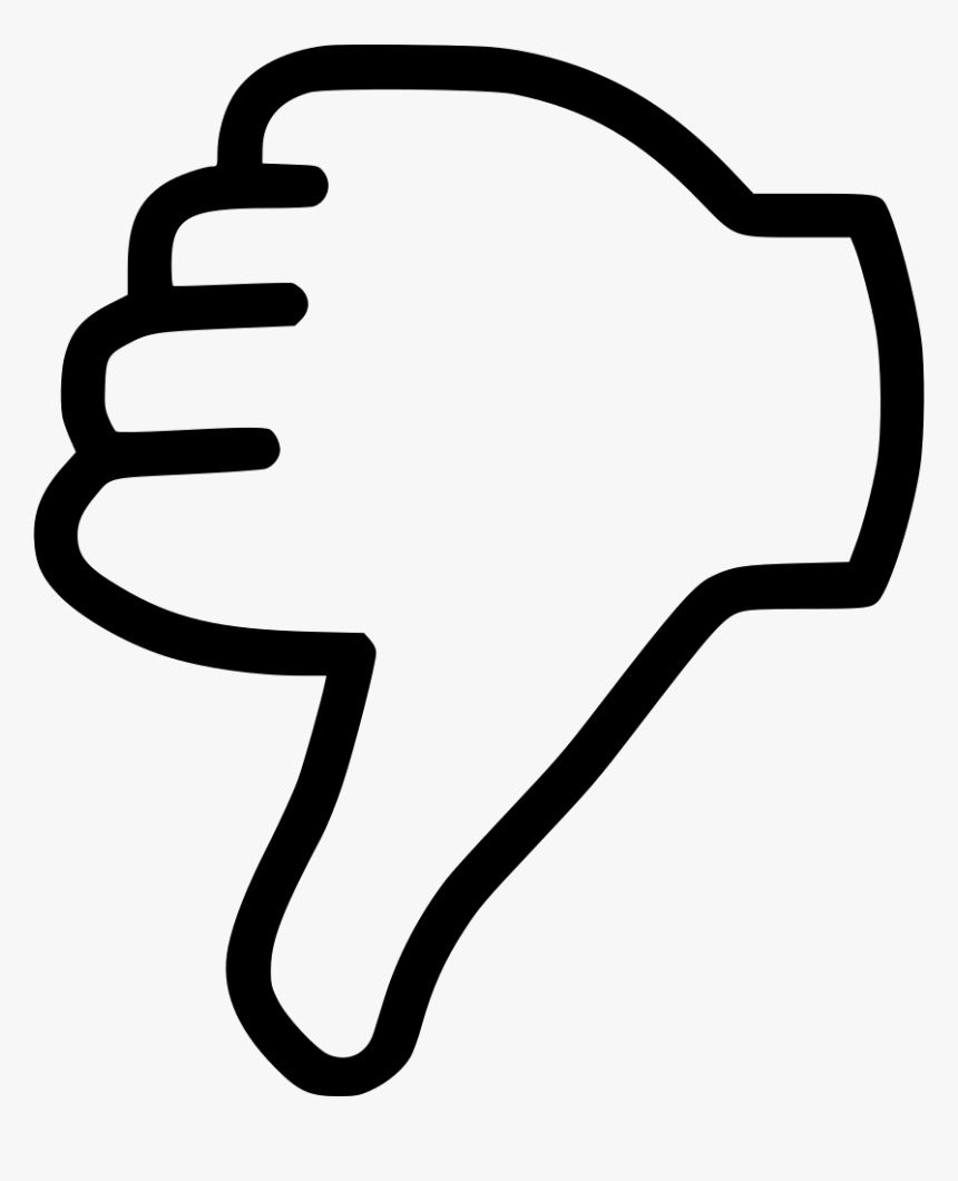 Dislike Png - Thumbs Down Clipart Black And White, Transparent Png 