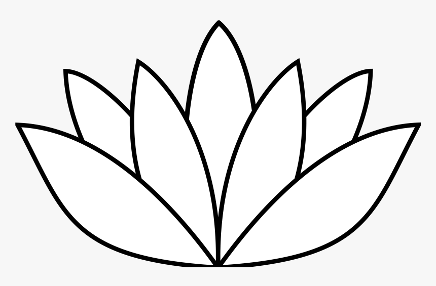 Lotus Flower Png Black And White - Lotus Flower Clipart 