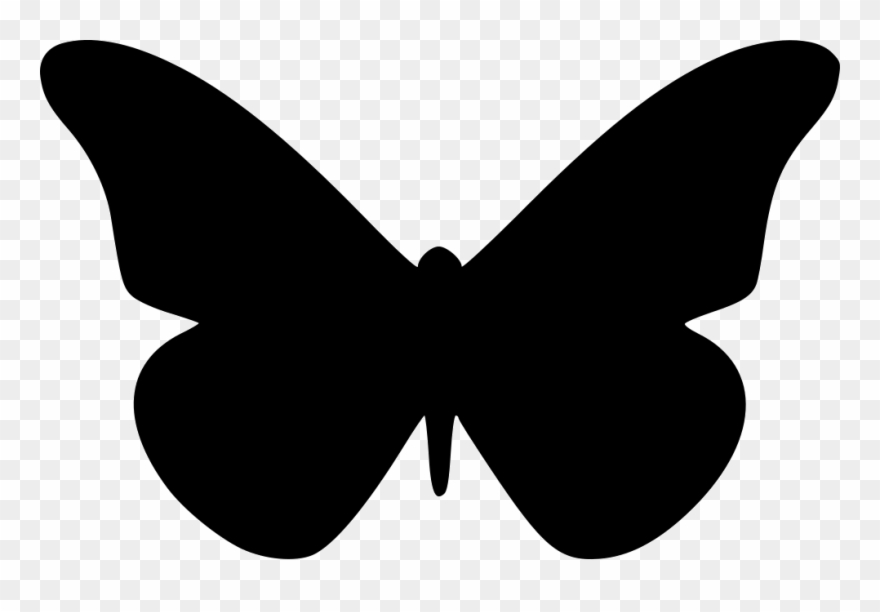 Bowtie Svg Butterfly - Butterfly Silhouette Vector Png Clipart 