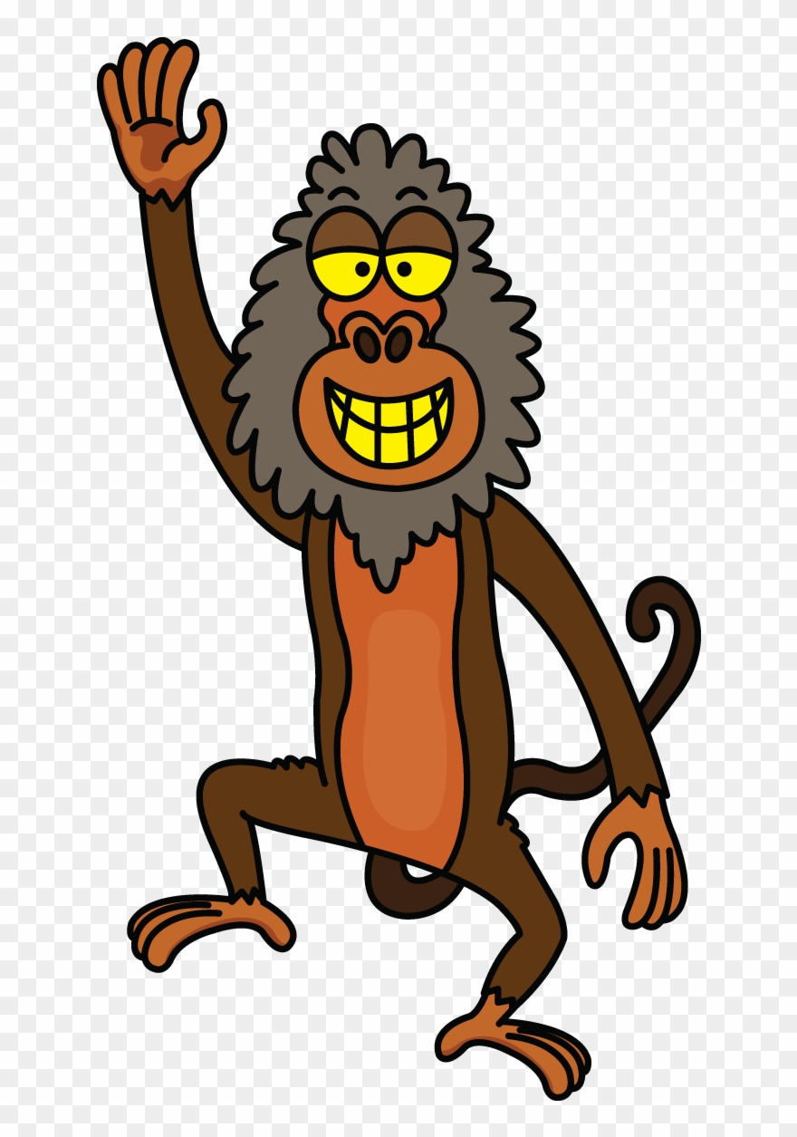 easy draw cartoon baboon - Clip Art Library