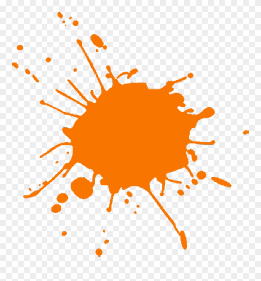orange #paint #splat #remixit - Blood Splash Vector Png Clipart 