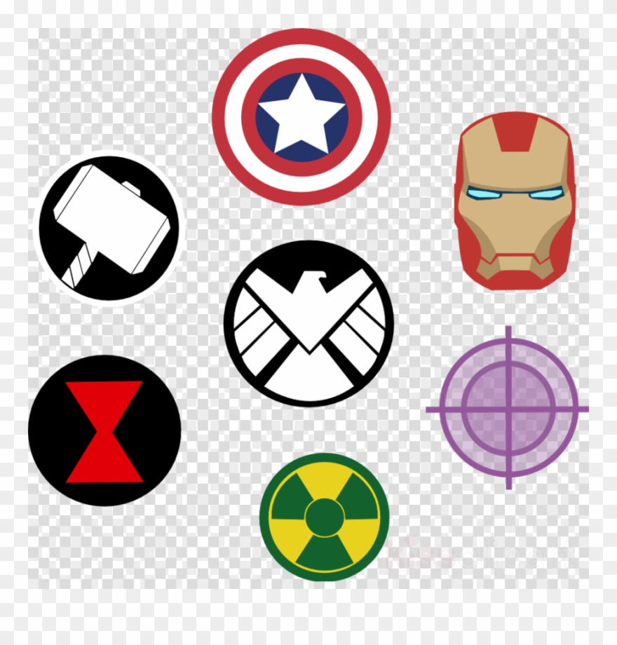 Avengers Symbol Clipart Black Widow Thor Captain America 
