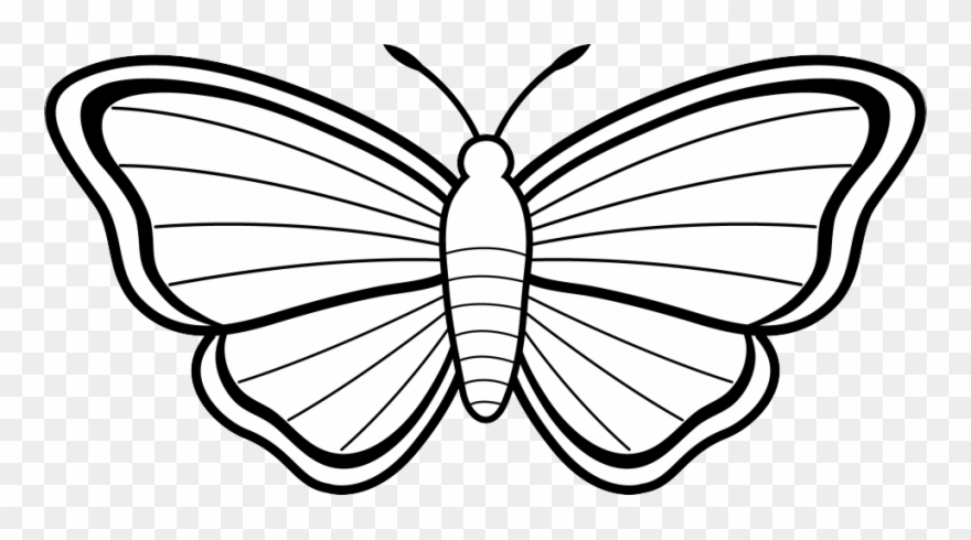 Black And White Butterfly Clip Art - Butterfly Images For 