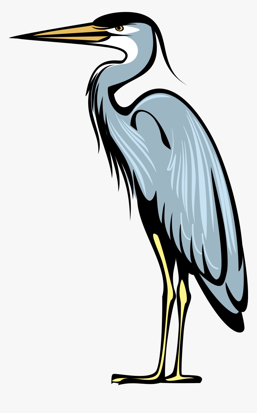 Great Blue Heron Bird Crane Heraldry - Great Blue Heron Clipart 
