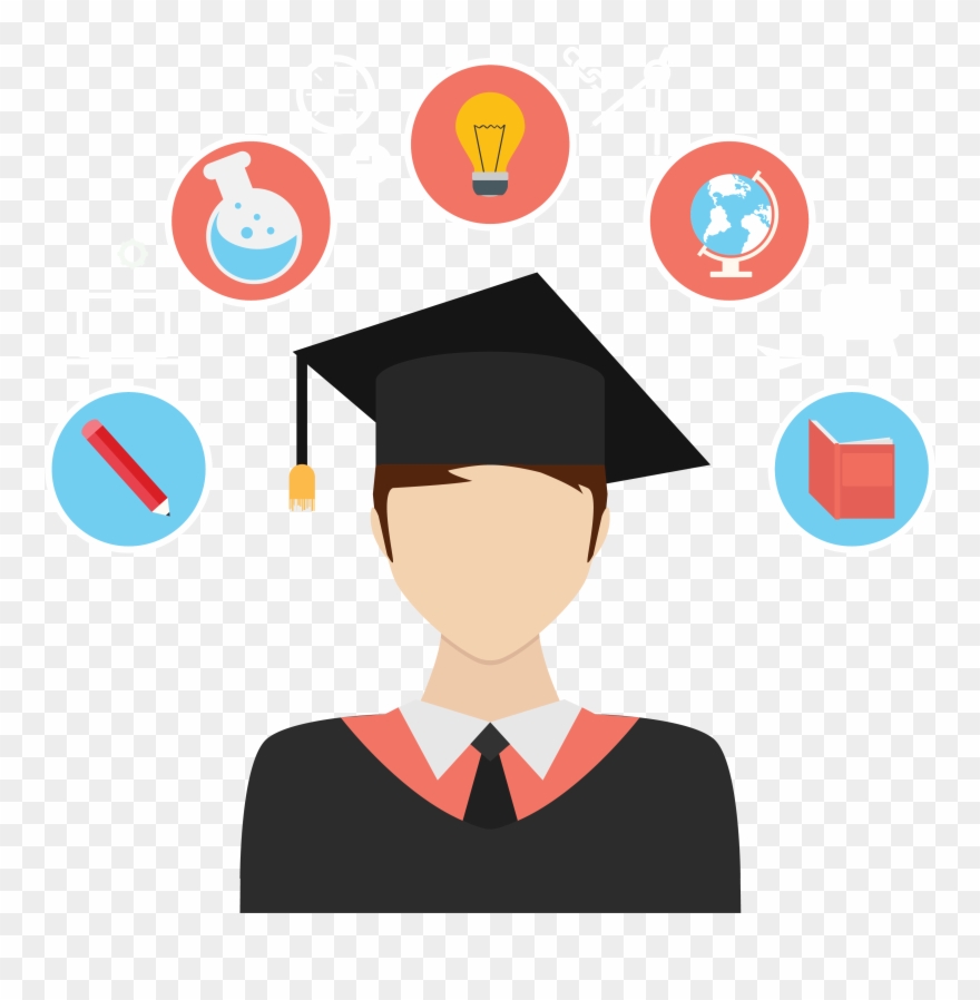 College Student - College Student Vector Png Clipart 