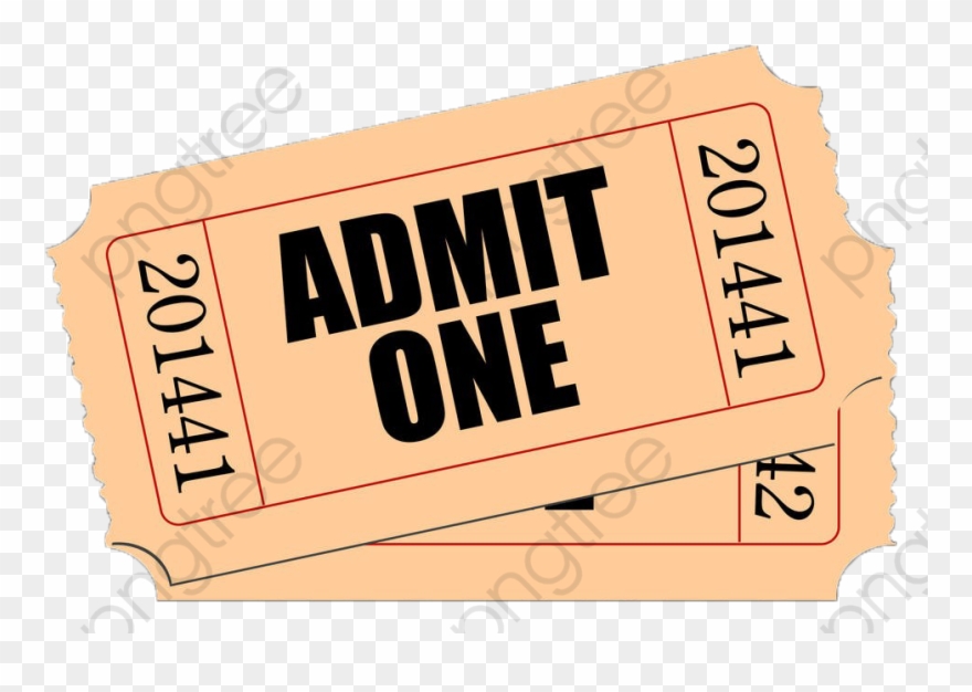 Yellow Movie Ticket - Movie Ticket Clipart Png Transparent Png 