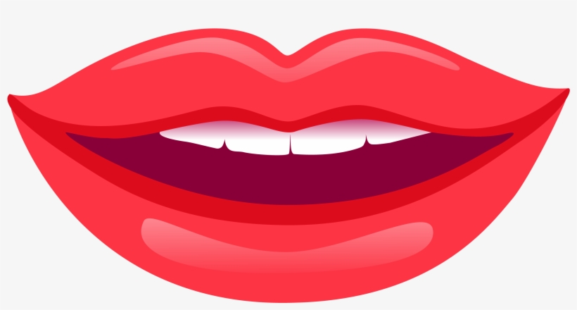 Optimized Smiling Lips Hq Cliparts - Cartoon Smiling Lips Png 