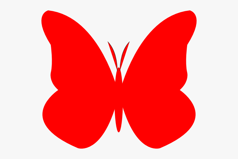 Bright Butterfly Clip Art - Red Butterfly Vector Png , Transparent.