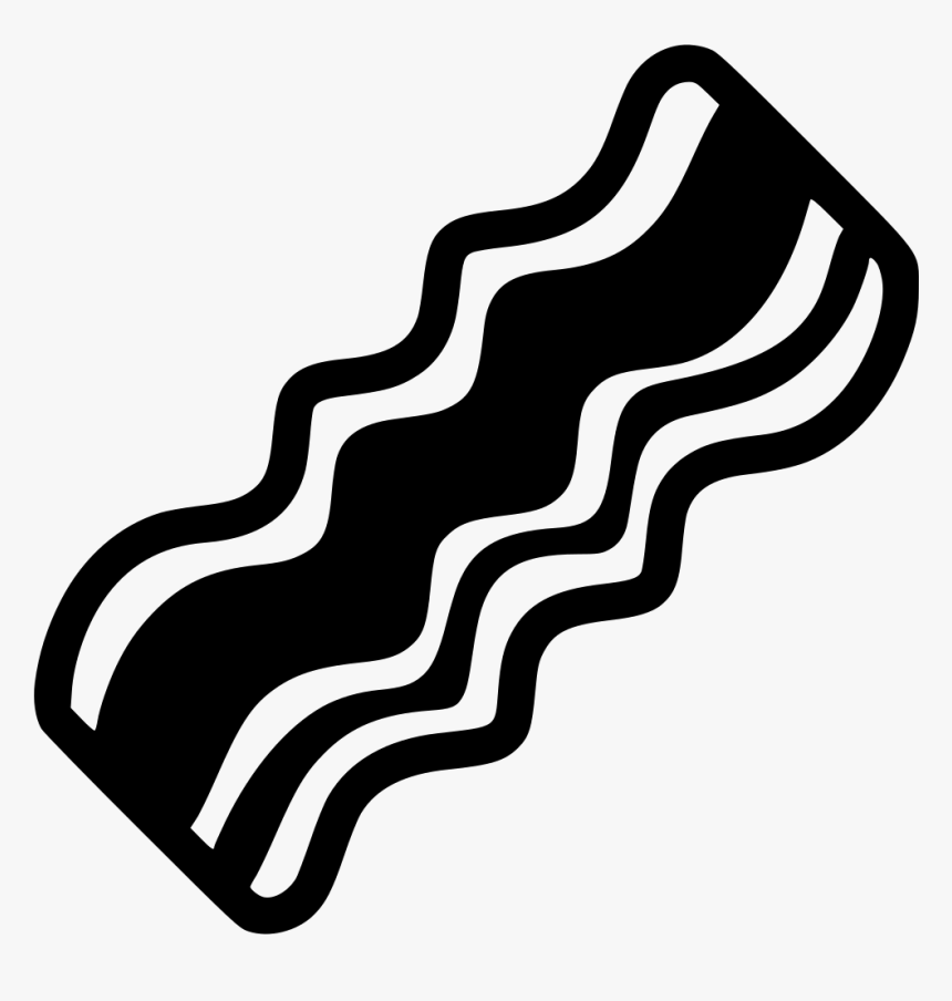 Png File Svg Bacon Clipart Black And White - Bacon Vector 