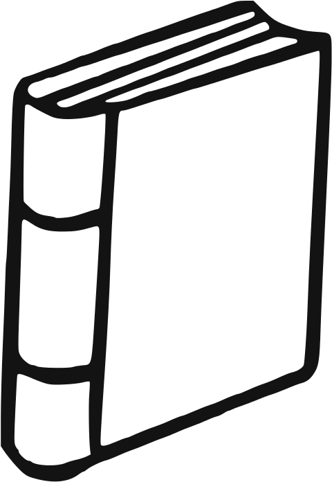 Download Open Book Clipart Black And White - Book Spine Clip Art 