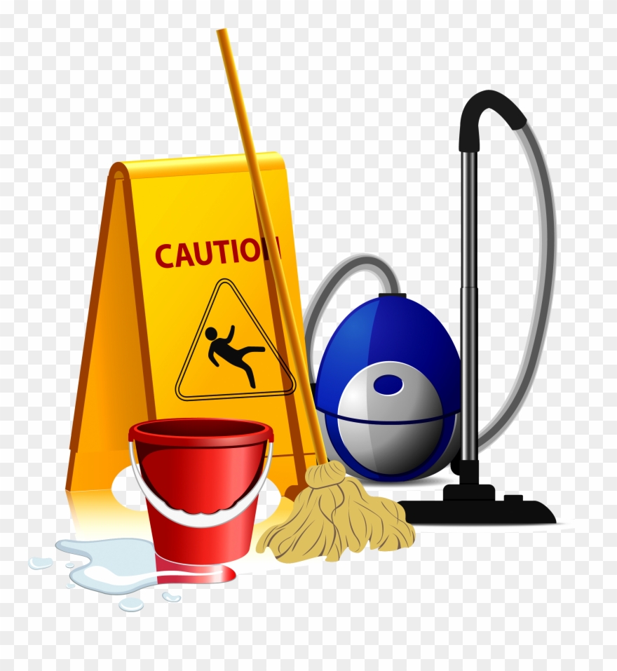 Clean Clipart Clean Floor - Cartoon Cleaning Tools - Png Download 