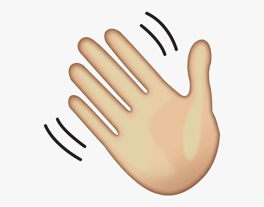 Hello Clipart Wave Hand - Hand Emoji Transparent Background 