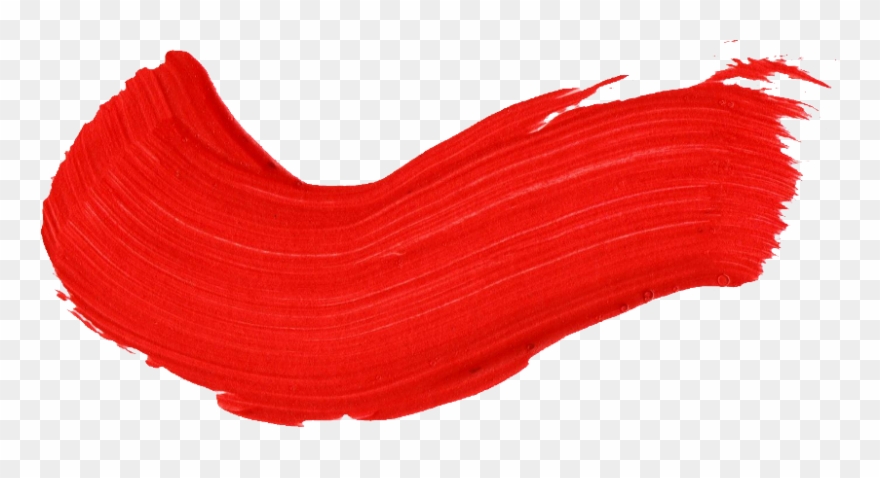 Paint Brush Stroke Clip Art Download - Red Paint Stroke - Png 