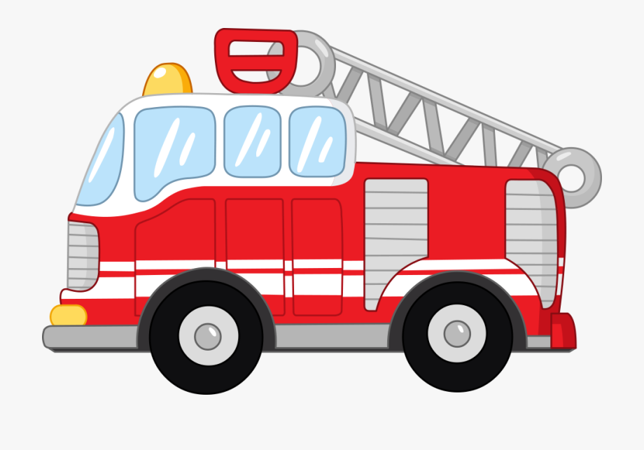 Cartoon Fire Engine Clip Art Cute Vector - Cute Fire Engine 