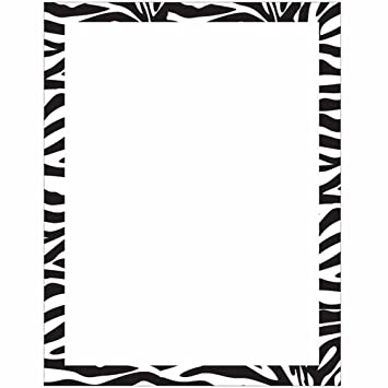 Modern Zebra Animal Print Stationery Letter Paper