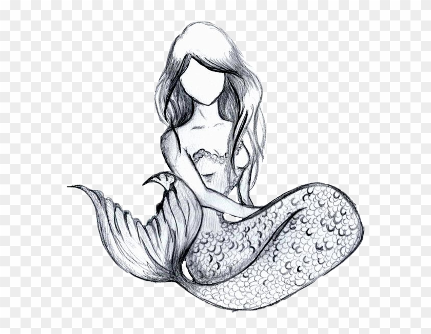 Mermaid Drawing Png - Beautiful Mermaid Drawing Clipart 