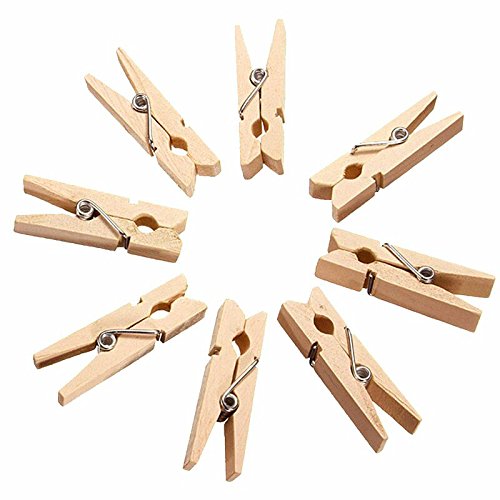 Natural Wooden Clips Bamboo Cloth Pegs by Redsign Small Wooden 3cm 