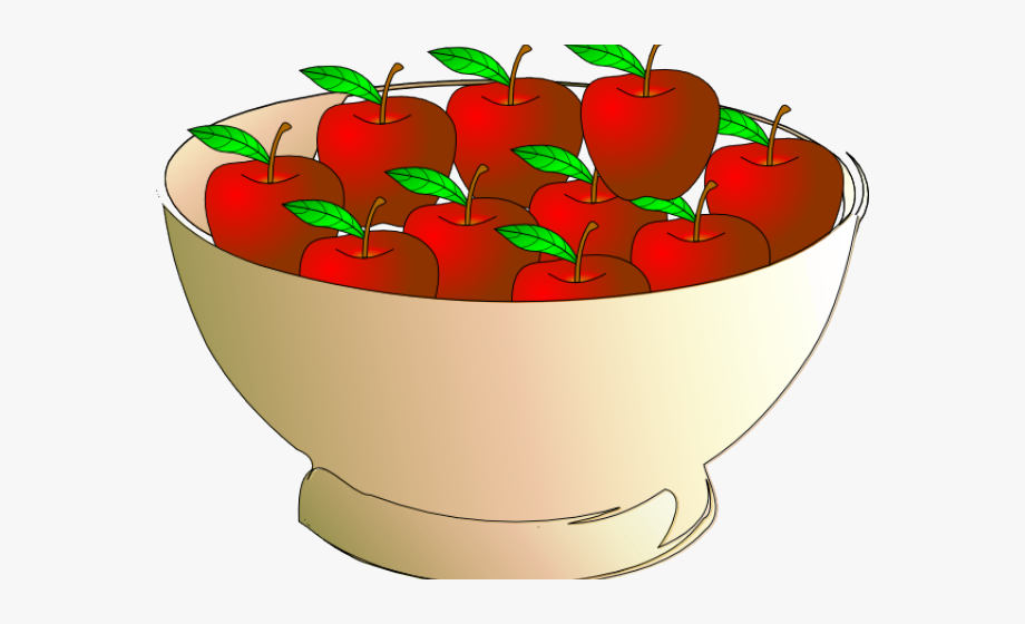 Apple Clipart Bowl - Apples In A Bowl Clipart , Transparent 