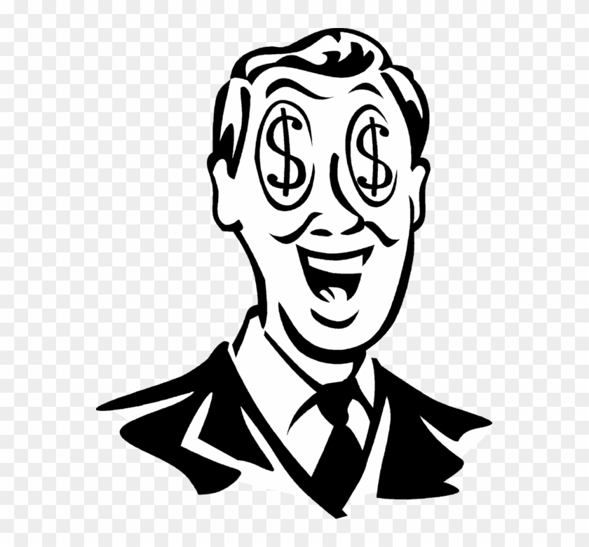 Eyes Vector Png - Man With Dollar Signs In Eyes Clipart 