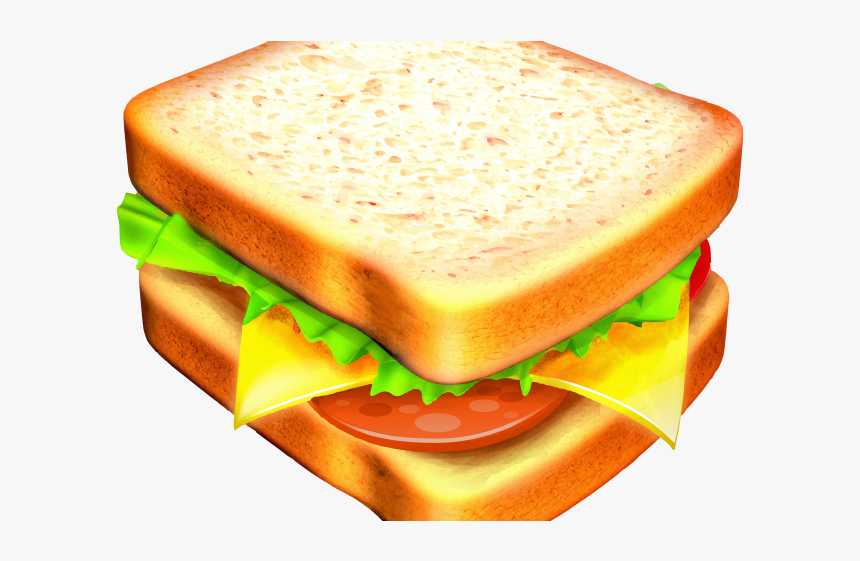 Breakfast Sandwich Cliparts - Ham And Cheese Sandwich Clipart, HD 